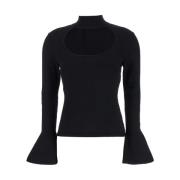 Federica Tosi Svart Cut Out Sweater Black, Dam