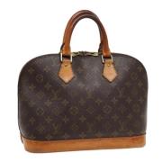 Louis Vuitton Vintage Pre-owned Canvas handvskor Brown, Dam