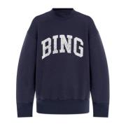 Anine Bing Sweatshirt med tryck Blue, Dam