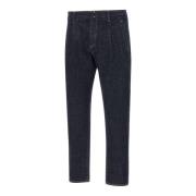 Incotex Mörkblå Stretch Denim Jeans Blue, Herr