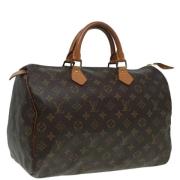 Louis Vuitton Vintage Pre-owned Canvas handvskor Brown, Dam