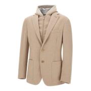 Eleventy Ull Kashmir Jacka Sand Blazer Beige, Herr