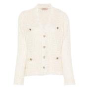 Twinset Gammal Vit Jacka Beige, Dam