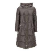 Herno Silkeffekt Satin Parka Grå Gray, Dam