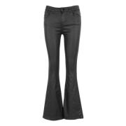 Lois Klassiska Svarta Flare Jeans Black, Dam