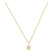 Vedder & Vedder Pavé Tag Guld Halsband Yellow, Dam