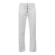 Dondup Stiliga Svarta Denim Jeans White, Dam