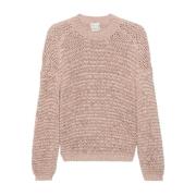 Forte Forte Ljus Beige Stickad Tröja Pink, Dam