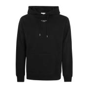 Drole de Monsieur Klassisk Ficka Slogan Hoodie Black, Herr