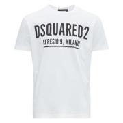 Dsquared2 Casual Bomull T-shirt för Män White, Herr