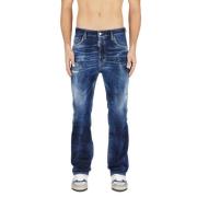 Dsquared2 Straight-leg jeans i stretch bomull Blue, Herr