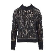 John Richmond Linga Sweater, Over Fit Style Black, Dam