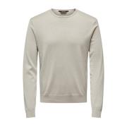 ONLY & SONS Stilfull Stickad Tröja Gray, Herr