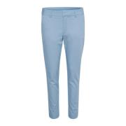 Kaffe Slim Fit Chino Byxor Faded Denim Blue, Dam