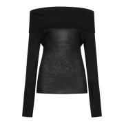 Filippa K Svart Off Shoulder Topp Black, Dam