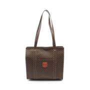 Celine Vintage Pre-owned Belagd canvas celine-vskor Brown, Dam