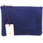 Hermès Vintage Pre-owned Nylon necessrer Blue, Dam