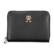 Tommy Hilfiger Damplånbok Svart Dragkedja Logotyp Black, Dam