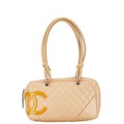 Chanel Vintage Pre-owned Laeder chanel-vskor Beige, Dam