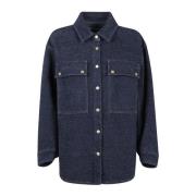 Darkpark Oversized Denim Skjorta Blue, Dam