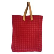 Hermès Vintage Pre-owned Canvas totevskor Red, Dam