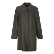 LOW Classic Suede Half Coat Brown, Dam