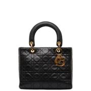 Dior Vintage Pre-owned Laeder handvskor Black, Dam