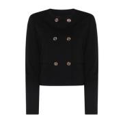 Twinset Svart ytterkläder för kvinnor Aw24 Black, Dam