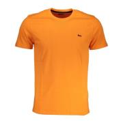 Harmont & Blaine Orange Kortärmad Broderad Logot-shirt Orange, Herr