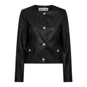 Designers Remix Vintage-inspirerad Läderjacka Black, Dam