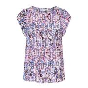 Saint Tropez Rosa Ikat Paint Blus Multicolor, Dam