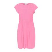 Saint Tropez Pink Cosmos Maxi Klänning med V-ringning Pink, Dam