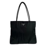 Prada Vintage Pre-owned Canvas prada-vskor Black, Dam