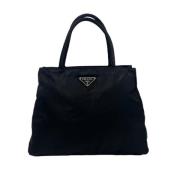 Prada Vintage Pre-owned Canvas handvskor Black, Dam