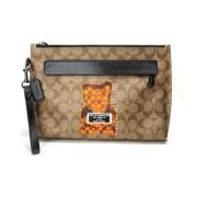 Coach Pre-owned Pre-owned Canvas kuvertvskor Brown, Dam