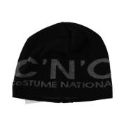 Costume National Svart ullblandad beanie mössa Black, Unisex