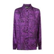 Just Cavalli Lila Skjortor för Kvinnor Aw24 Purple, Dam