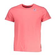 K-Way Kortärmad Logotyp Tryck T-shirt Rosa Pink, Herr