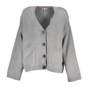 Tommy Hilfiger Grå Långärmad Cardigan Gray, Dam