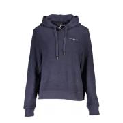 Tommy Hilfiger Blå Hoodie med Logotyptryck Blue, Dam