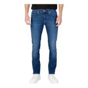 Tommy Hilfiger Blå Plain Denim Jeans med Dragkedja Blue, Herr