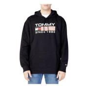 Tommy Hilfiger Svart Tryck Hoodie Black, Herr