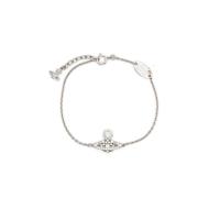 Vivienne Westwood Kristall Orb Kedja Halsband Gray, Dam