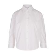 Jil Sander Vit Bomull Poplin Kortskjorta White, Dam