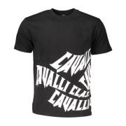 Cavalli Class T-shirt med tryckt logga Black, Herr