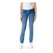 Pepe Jeans Låg Midja Straight Fit Jeans Blue, Dam