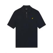 Lyle & Scott Randig Pikétröja med Textur Blue, Herr