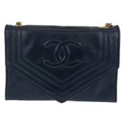 Chanel Vintage Pre-owned Laeder crossbodyvskor Black, Dam