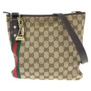 Gucci Vintage Pre-owned Canvas gucci-vskor Beige, Dam