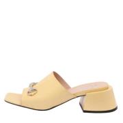 Gucci Vintage Pre-owned Laeder sandaler Yellow, Dam